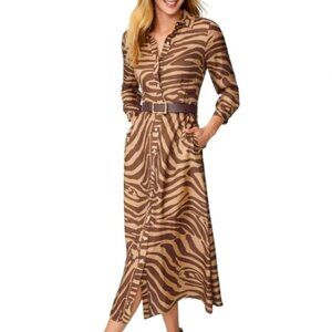 J McLaughlin Paloma Silk Dress in Bengal Row